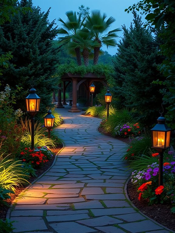 13 DIY Garden Path Ideas to Transform Your Yard 14 rustic illuminated walkway guide