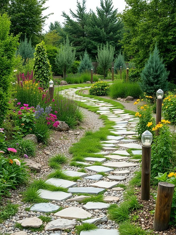 9 Natural Stone Garden Path Ideas for a Rustic Look 8 rustic low maintenance crushed stone