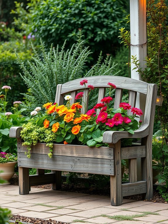 9 Rustic Garden Furniture Ideas to Add Charm to Your Garden 10 rustic outdoor planter benches