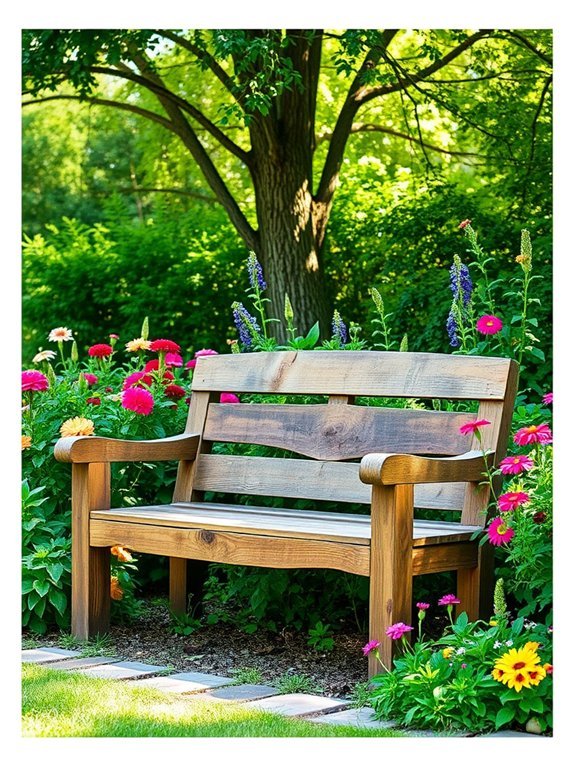 18 Easy Eco-Friendly Garden Decor Projects for Beginners 16 rustic outdoor seating option