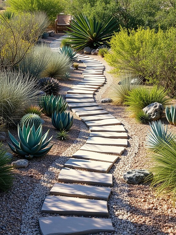 13 Elegant Desert Garden Decor Ideas for Arid Environments 5 rustic outdoor stone trails