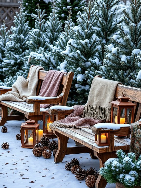 14 Cozy Winter Garden Decor Ideas for Cold Months 8 rustic wooden design features