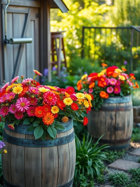 12 Rustic Garden Furniture Ideas That Will Never Go Out of Style 6 rustic wooden garden pots