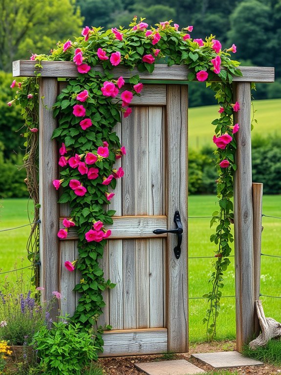 9 Rustic Garden Decor Ideas for Rural Spaces 6 rustic wooden garden trellis