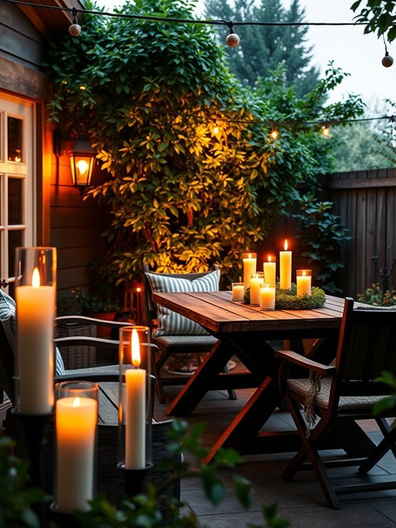 10 Patio Garden Lighting Ideas to Brighten Your Outdoor Area 10 safe flickering led candles
