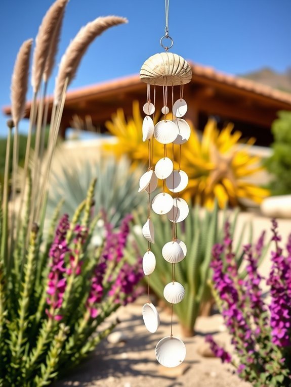 16 Coastal Garden Decor Ideas to Create a Beachy Vibe 9 seashell themed wind chimes