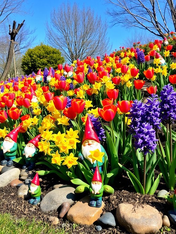 seasonal blooms flower bed