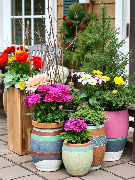 14 Cozy Winter Garden Decor Ideas for Cold Months 12 seasonal display planter ideas