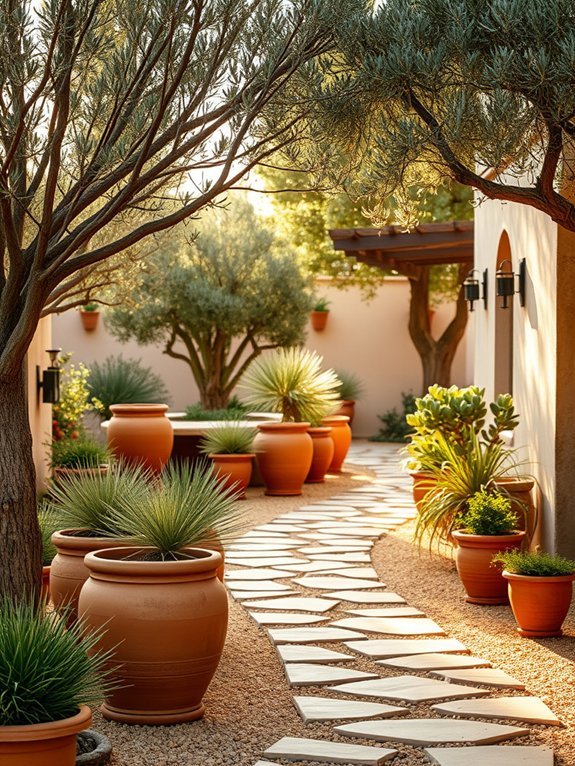 12 Mediterranean Garden Decor Ideas to Bring Relaxation 8 select cozy natural hues