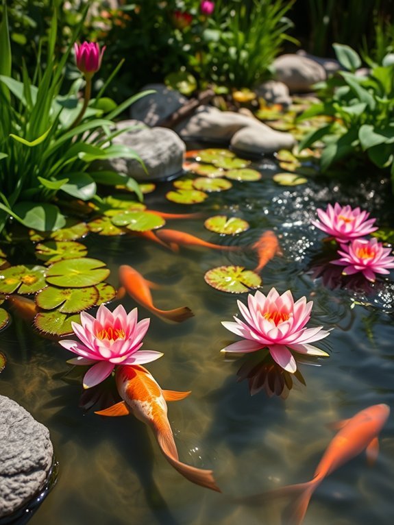 17 Tranquil Garden Water Features to Create a Relaxing Vibe 6 serene fish filled oasis