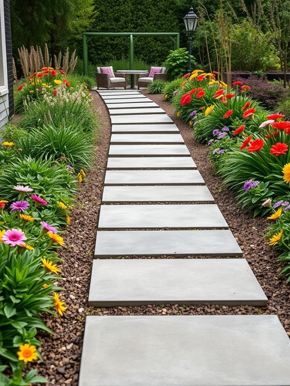 18 Garden Path Ideas to Enhance Your Outdoor Space 8 sleek contemporary concrete surfaces