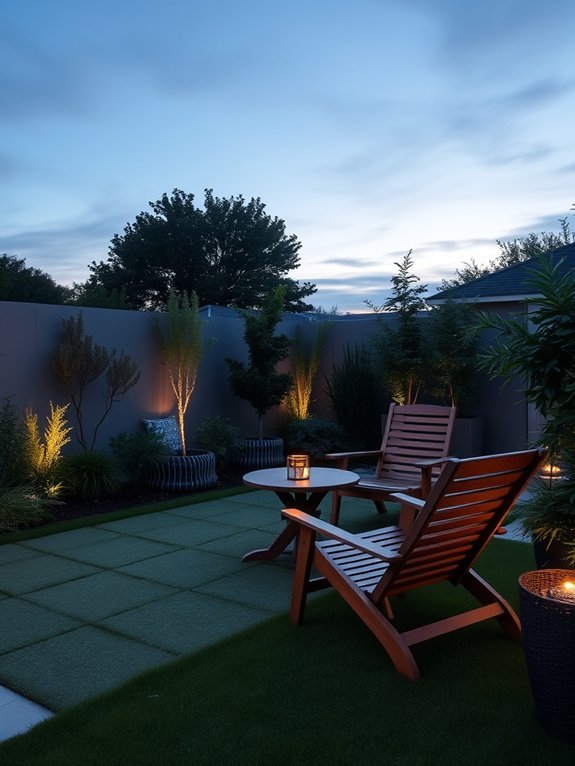 10 Minimalist Garden Decor Ideas for Small Gardens 4 sleek furniture promotes relaxation