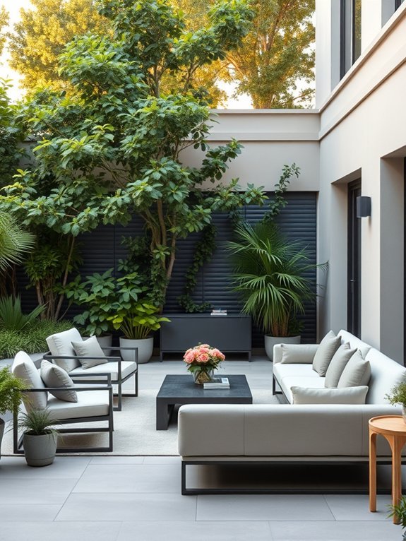 17 Stunning Garden Patios With Creative Decor Ideas 12 sleek outdoor living spaces