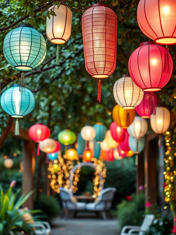 softly glowing lantern decor