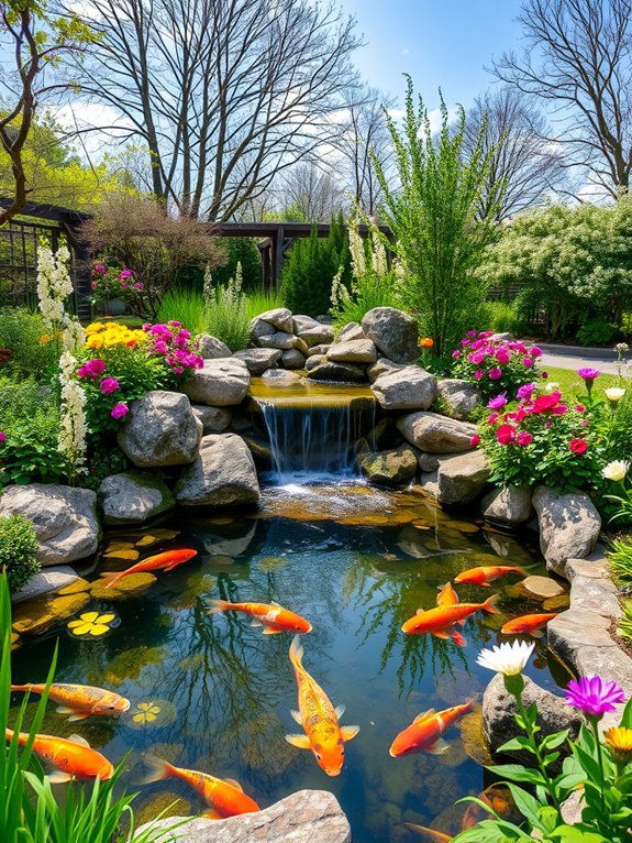 soothing flowing water feature