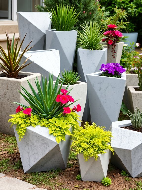 10 Unique Planters That Will Change Your Garden Decor 4 stylish geometric concrete planters