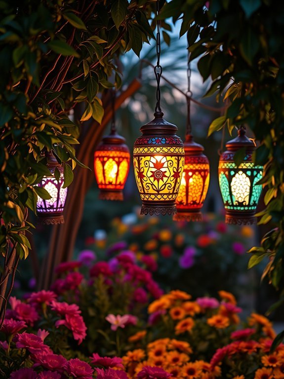 stylish illuminating garden decor