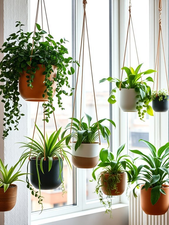 14 Indoor Garden Decor Ideas for Apartment Living 3 suspended greenery for decor