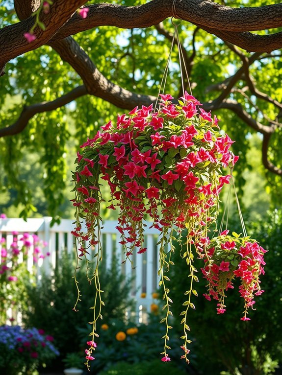 suspended greenery from branches