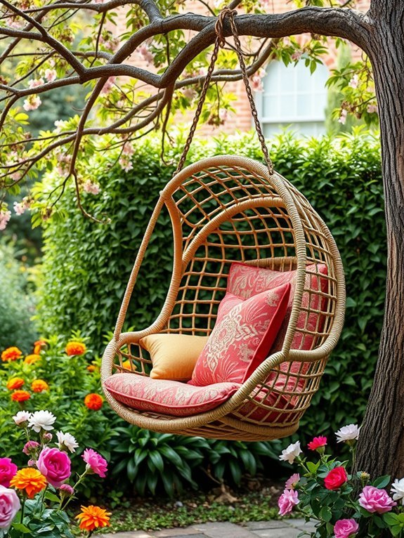 14 Creative Outdoor Furniture Ideas for Small Gardens 9 suspended seating for relaxation