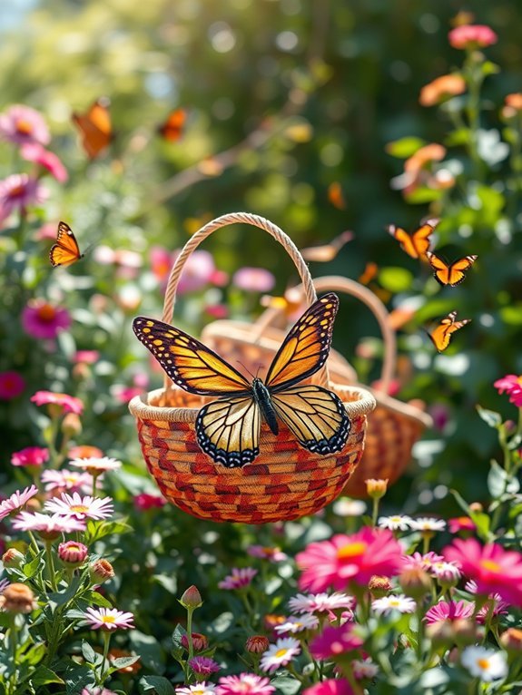 12 Butterfly Garden Decor Ideas for Nature Lovers 10 sustainable and decorative baskets