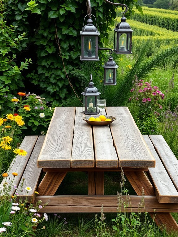 12 Rustic Garden Furniture Ideas That Will Never Go Out of Style 2 sustainable outdoor dining furniture