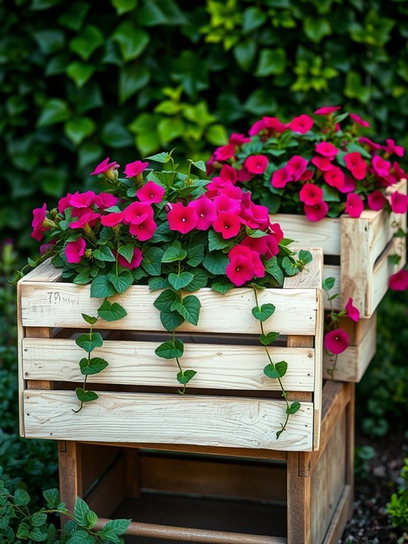 12 Flower Pot Ideas to Elevate Your Garden Look 2 sustainable repurposed wooden storage