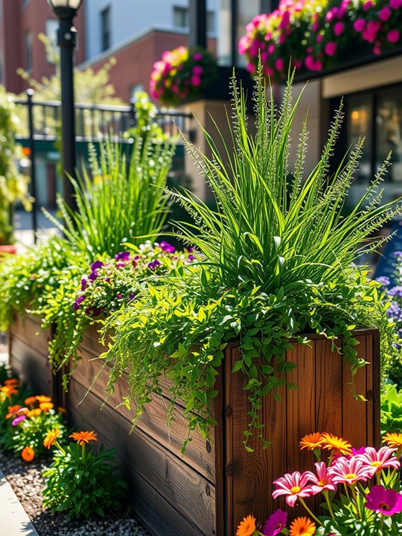 sustainable wooden planter boxes