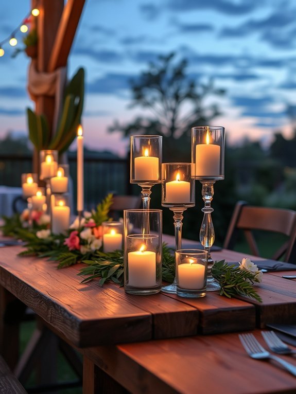 16 Rustic Garden Lighting Ideas to Set the Mood 8 tabletop led candle displays