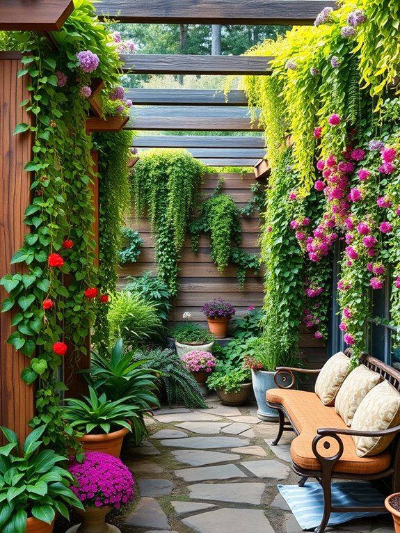 11 Beautiful Garden Terraces and Patios You’ll Want to Copy 2 thriving green wall sanctuary