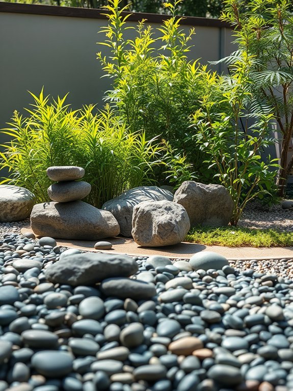 15 Unique Zen Garden Decor Ideas for Tranquility 3 tranquil stone displays arranged