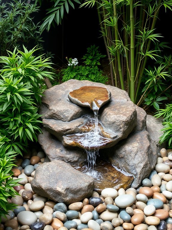 tranquil water flow sculpture
