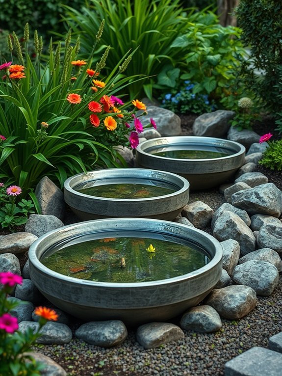 tranquil water surface reflections