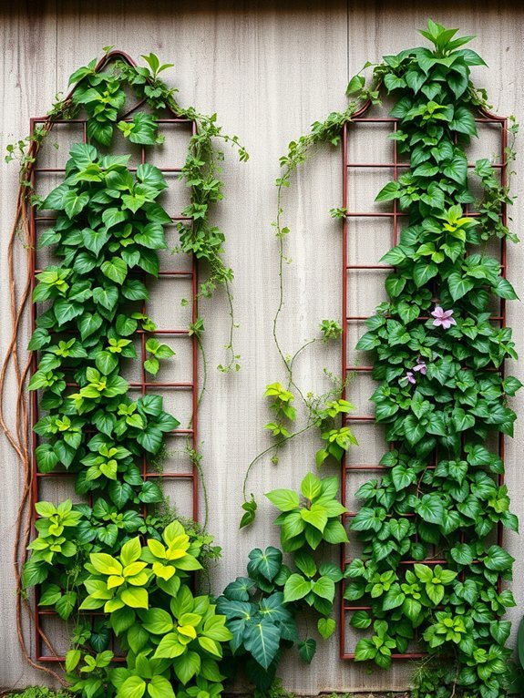 14 Vertical Garden Wall Ideas to Maximize Space 12 trellis frames support climbing plants
