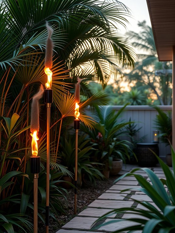 20 Garden Lighting Ideas to Illuminate Your Outdoor Space 15 tropical decor bamboo torches