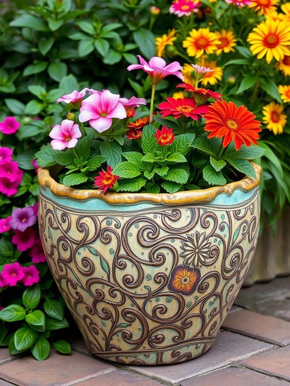 11 Beautiful Ceramic Planters for Your Garden 9 unique handcrafted decorative vessel