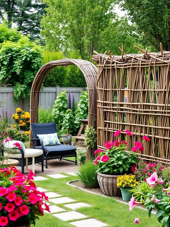 16 Decorative Garden Walls to Create a Stylish Backyard 15 unique textured willow fencing