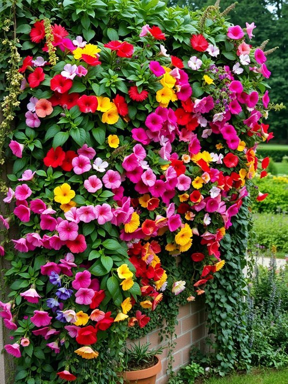 10 Gorgeous Flower Beds for Your Garden 4 vertical floral greenery design