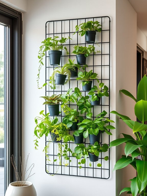 14 Vertical Garden Wall Ideas to Maximize Space 8 vertical metal plant holders