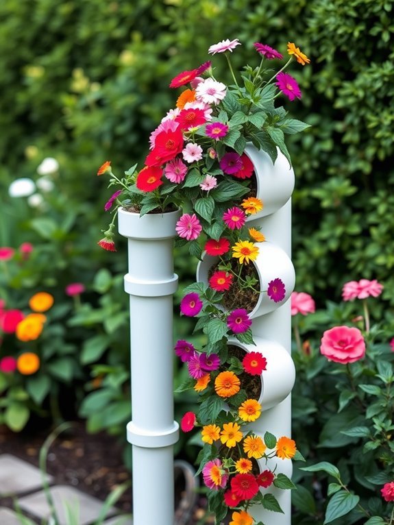 10 Creative DIY Garden Planters You Can Make at Home 4 vertical planter using pvc