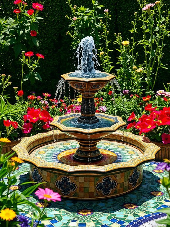 15 Creative Water Fountain Ideas for Your Garden 11 vibrant artistic water feature