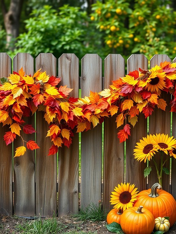 vibrant autumn foliage decoration