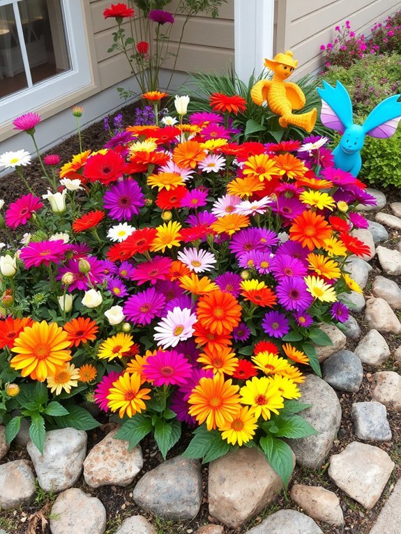 17 Beautiful Small Garden Decor Ideas for a Cozy Retreat 6 vibrant blooming garden display