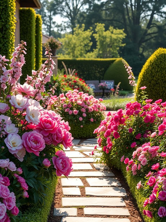 vibrant blooming garden displays