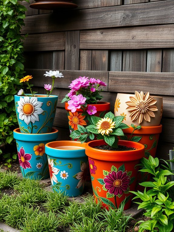 vibrant containers for plants
