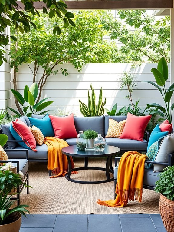 13 Modern Garden Furniture Ideas for a Chic Outdoor Space 11 vibrant decorative textiles collection