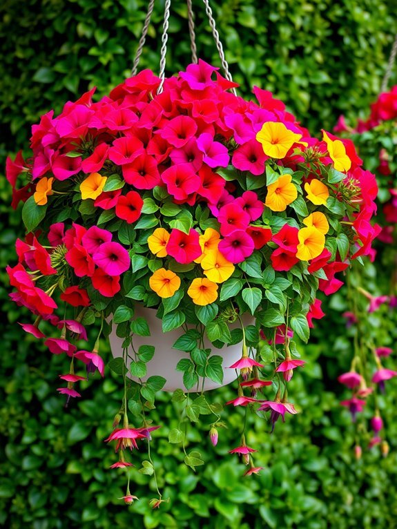 15 Stunning Flower Arrangements for Your Garden 8 vibrant floral hanging baskets