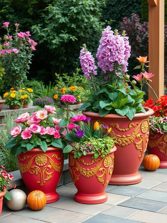 10 Holiday Garden Decorations for Every Occasion 7 vibrant garden containers collection
