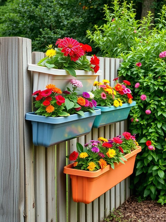 13 Amazing Outdoor Planter Ideas for Creative Garden Decor 11 vibrant gutter planters design