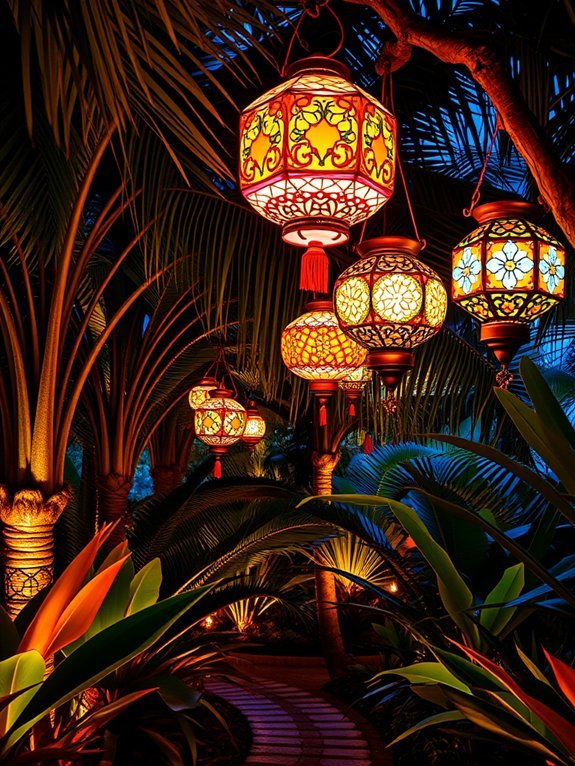 20 Garden Decor Ideas for Tropical Gardens 3 vibrant illuminated garden decorations
